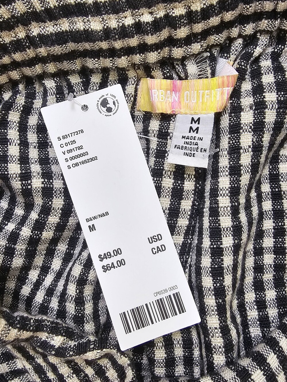 New Urban Outfitters Gingham Casual Pull On Shorts - Picture 4 of 5